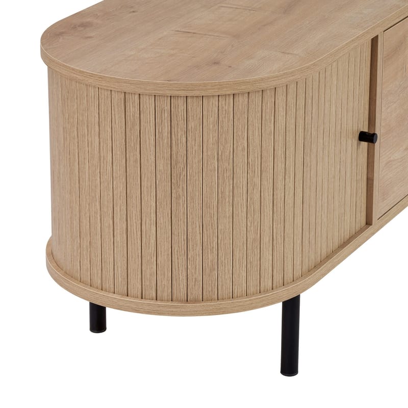 Bryric TV-benk 180 cm - Sapphire Oak/Svart - Møbler - TV- & Mediamøbler - TV benk & mediabenk