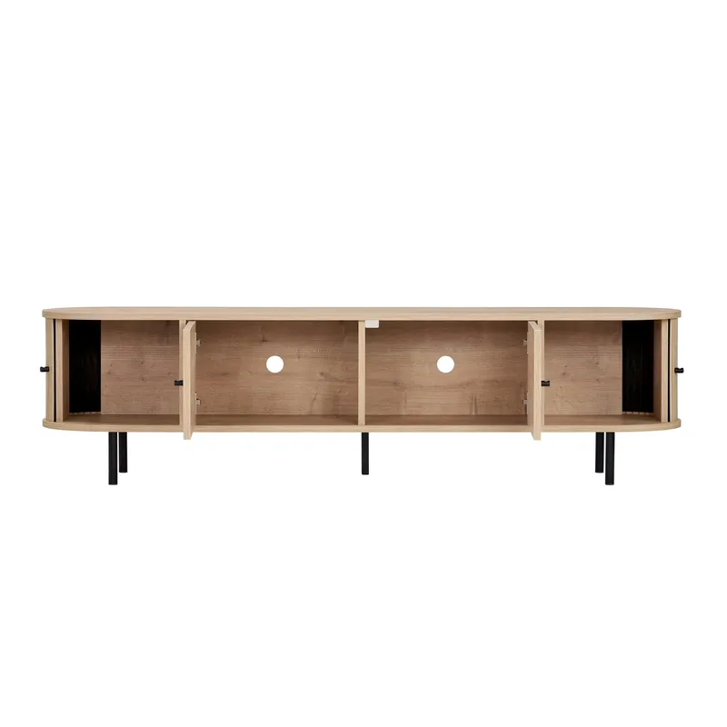 Bryric TV-benk 180 cm - Sapphire Oak/Svart - Møbler - TV- & Mediamøbler - TV benk & mediabenk