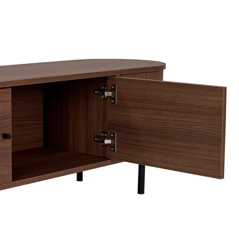 Bryric TV-benk 180 cm - Valnøtt/Svart - Møbler - TV- & Mediamøbler - TV benk & mediabenk