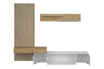 Bunkar TV-møbelsett 250x43 cm - Brun / Svart - Møbler - TV- & Mediamøbler - TV-møbelsett