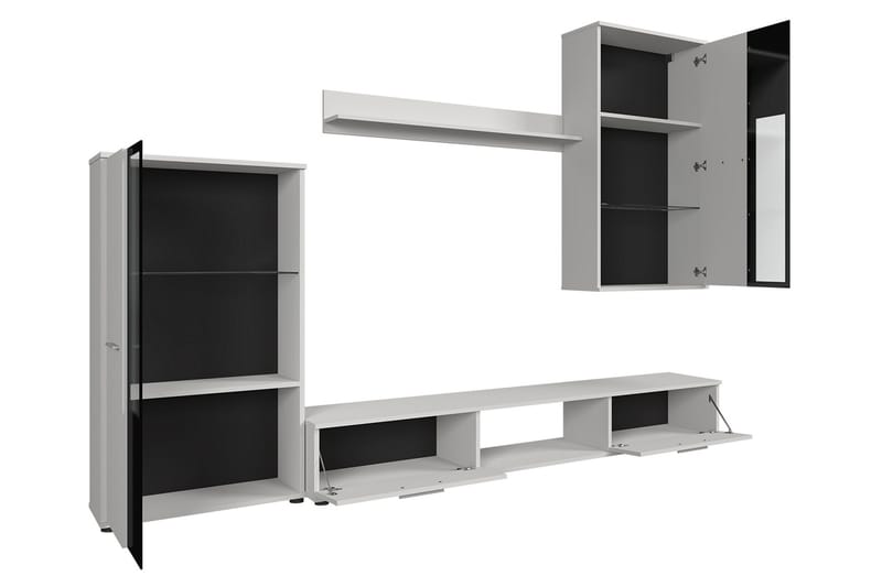 Bunta TV-møbelsett 235x40 cm - Hvit - Møbler - TV- & Mediamøbler - TV-møbelsett