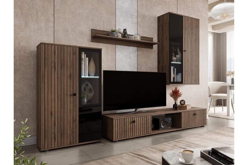 Bunta Tv-Møbelsett, Hvit/Rosa