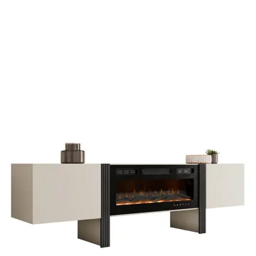 Calvenn TV-benk med Peis 200 cm - Møbler - TV- & Mediamøbler - TV-skap