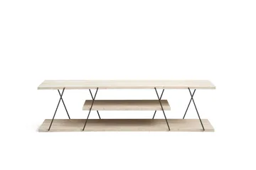 Canaz TV-benk 120 cm - Svart/Marmor - Møbler - TV- & Mediamøbler - TV benk & mediabenk