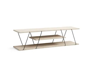 Canaz TV-benk 120 cm - Svart/Marmor - Møbler - TV- & Mediamøbler - TV benk & mediabenk