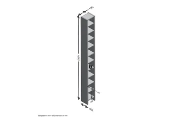 Hallo CD-Hylle 20 cm - Betong - Møbler - TV- & Mediamøbler - CD-hylle & DVD-hylle