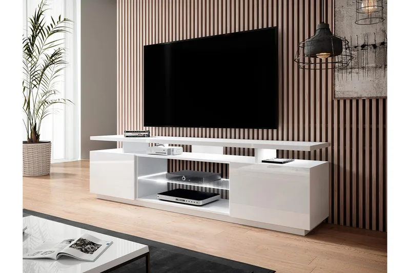 Ceasar TV-benk 180 cm - Hvit - Møbler - TV- & Mediamøbler - TV benk & mediabenk