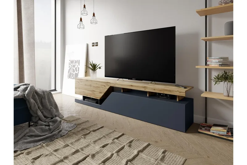 Ceelias TV-benk 200 cm - Antrasitt - Møbler - TV- & Mediamøbler - TV benk & mediabenk