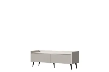 Chiku Gulvstående TV-benk 121 cm med Oppbevaring i Malt Tre - Beige - Møbler - TV- & Mediamøbler - TV benk & mediabenk