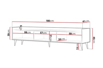 Chiku TV-benk 180 cm - Beige - Møbler - TV- & Mediamøbler - TV benk & mediabenk