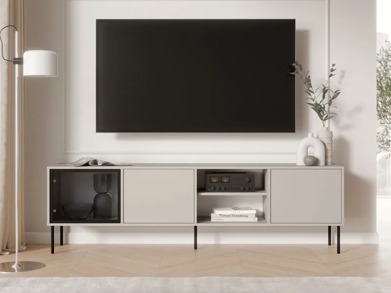 Claven TV-benk 201 cm - beige - Møbler - TV- & Mediamøbler - TV benk & mediabenk