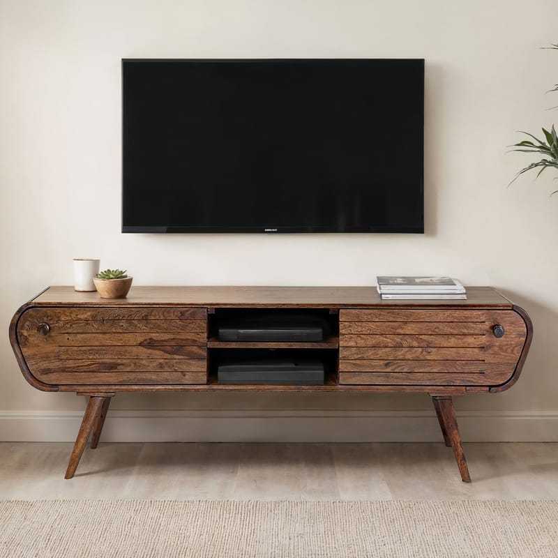 Coreri TV-benk 160 cm - Mørk brun - Møbler - TV- & Mediamøbler - TV benk & mediabenk