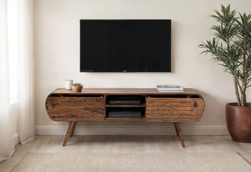 Coreri TV-benk 160 cm - Mørk brun - Møbler - TV- & Mediamøbler - TV benk & mediabenk