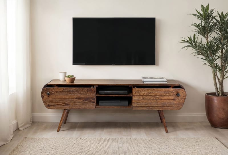 Coreri TV-benk 160 cm - Mørk brun - Møbler - TV- & Mediamøbler - TV benk & mediabenk