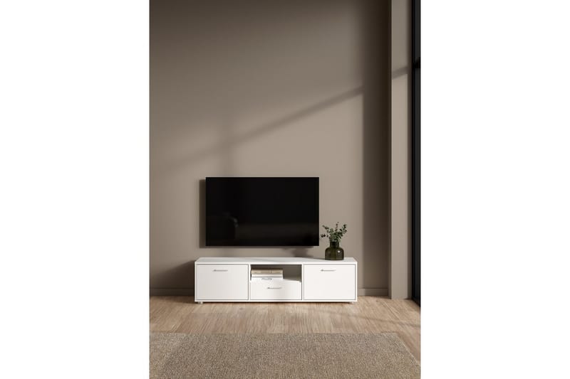 Cristian TV-benk 147 cm - Hvit - Møbler - TV- & Mediamøbler - TV benk & mediabenk