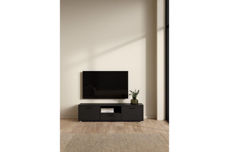 Cristian TV-benk 147 cm - Svart - Møbler - TV- & Mediamøbler - TV benk & mediabenk