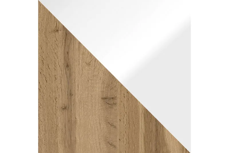 Cuguen TV-benk 180 cm LED-belysning - Tre/Natur|Hvit|Hvit LED - Møbler - TV- & Mediamøbler - TV benk & mediabenk