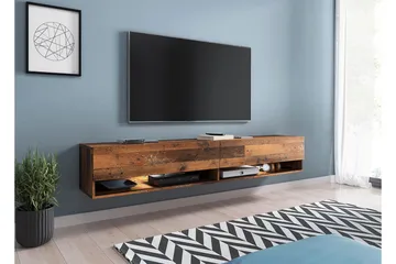 Cuguen Tv-skap 180 cm RGB LED - Natur - Møbler - TV- & Mediamøbler - TV benk & mediabenk