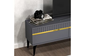 Defneia TV-benk 180 cm - Gull/Antrasitt - Møbler - TV- & Mediamøbler - TV benk & mediabenk