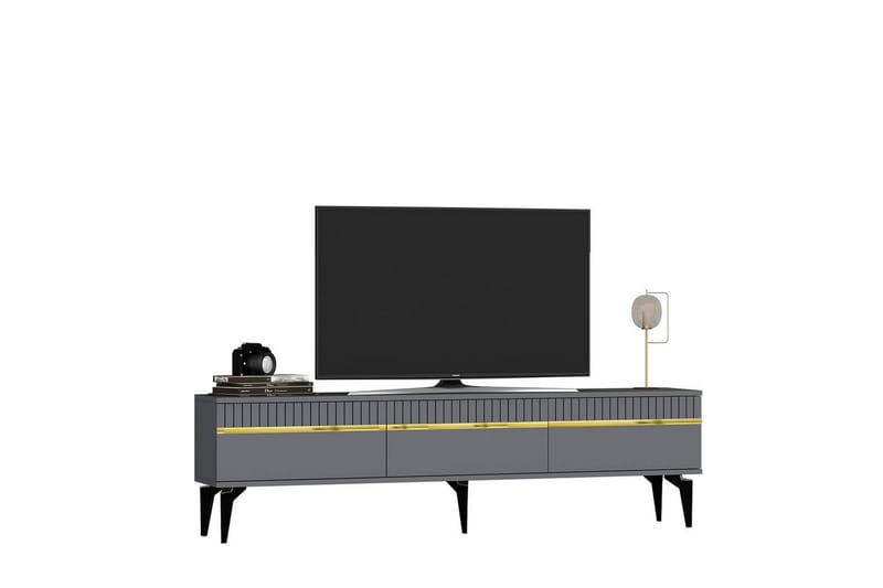 Defneia TV-benk 180 cm - Gull/Antrasitt - Møbler - TV- & Mediamøbler - TV benk & mediabenk