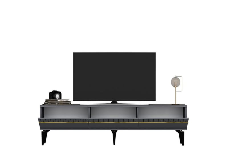 Defneia TV-benk 180 cm - Gull/Antrasitt - Møbler - TV- & Mediamøbler - TV benk & mediabenk
