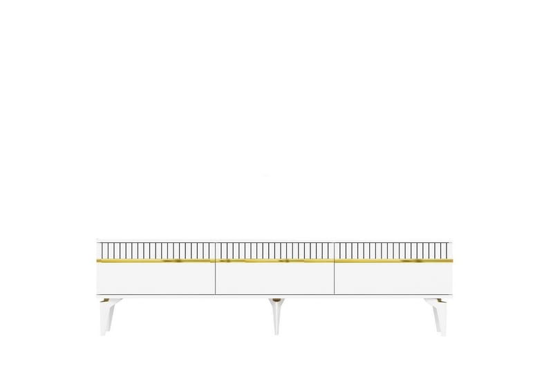 Defneia TV-benk 180 cm - Gull/Hvit - Møbler - TV- & Mediamøbler - TV benk & mediabenk