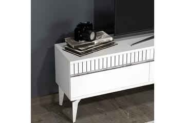 Defneia TV-benk 180 cm - Hvit/Sølv - Møbler - TV- & Mediamøbler - TV benk & mediabenk