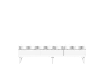 Defneia TV-benk 180 cm - Hvit/Sølv - Møbler - TV- & Mediamøbler - TV benk & mediabenk