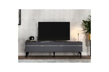 Defneia TV-benk 180 cm - Sølv/Antrasitt - Møbler - TV- & Mediamøbler - TV benk & mediabenk