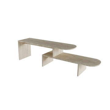 Deliones TV-benk 130 cm - Travertin - Møbler - TV- & Mediamøbler - TV benk & mediabenk