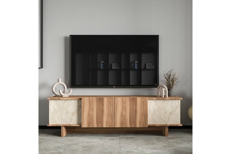 Diannare TV-benk 180 cm - Mellomfarget tre - Møbler - TV- & Mediamøbler - TV benk & mediabenk
