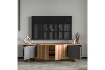 Diannare TV-benk 180 cm - Mellomfarget tre/Antrasitt - Møbler - TV- & Mediamøbler - TV benk & mediabenk