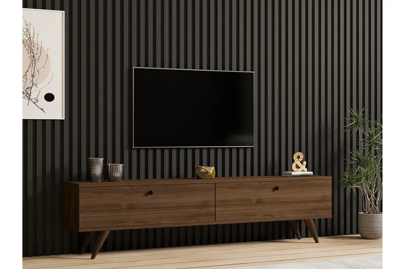 Djarhint TV-benk 160 cm - Valnøtt - Møbler - TV- & Mediamøbler - TV benk & mediabenk