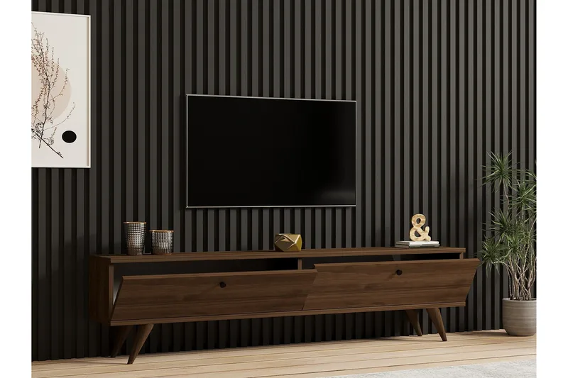 Djarhint TV-benk 160 cm - Valnøtt - Møbler - TV- & Mediamøbler - TV benk & mediabenk