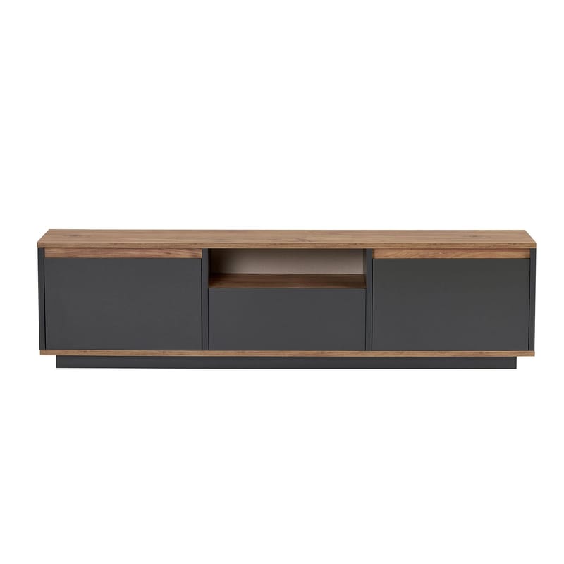 Domar TV-benk 160 cm - Antrasitt/Atlantic pine - Møbler - TV- & Mediamøbler - TV benk & mediabenk