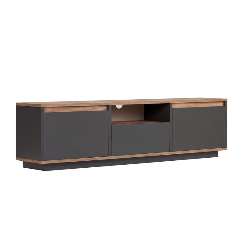Domar TV-benk 160 cm, Antrasitt/Atlantic pine
