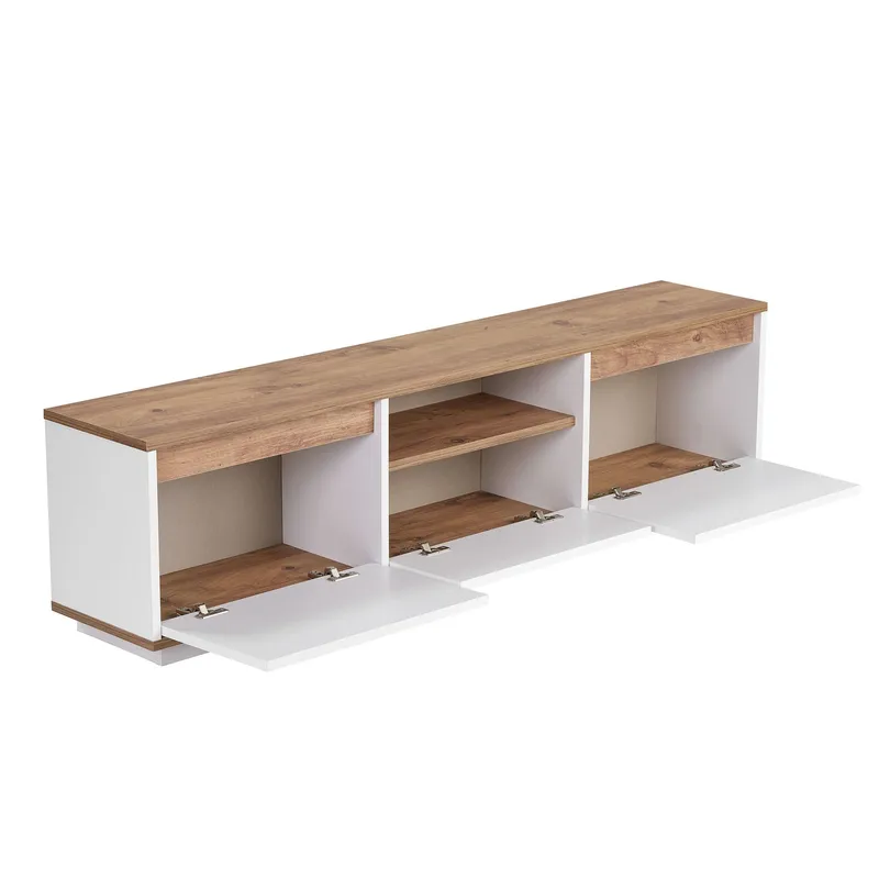 Domar TV-benk 160 cm, Atlantic-furu, hvit