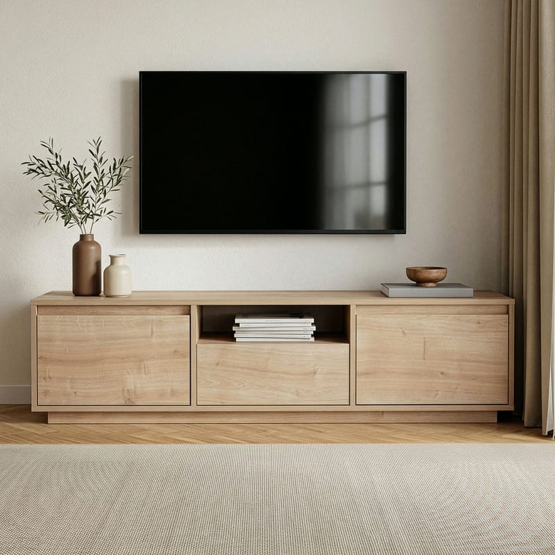 Domar TV-benk 160 cm - Sapphire-eik - Møbler - TV- & Mediamøbler - TV benk & mediabenk