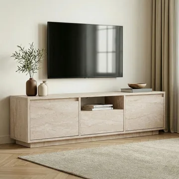 Domar TV-benk 160 cm - Travertin - Møbler - TV- & Mediamøbler - TV benk & mediabenk