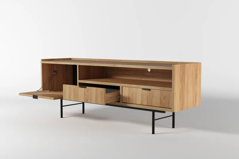 Dravo TV-benk 150 cm - Naturlig hickory - Møbler - TV- & Mediamøbler - TV benk & mediabenk