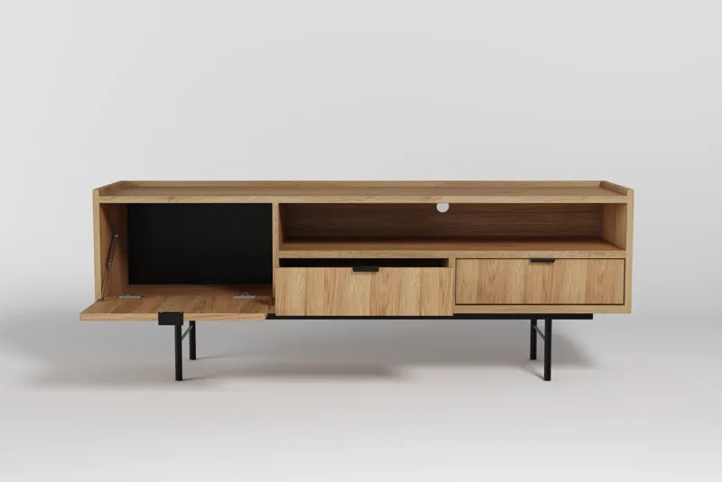 Dravo TV-benk 150 cm - Naturlig hickory - Møbler - TV- & Mediamøbler - TV benk & mediabenk