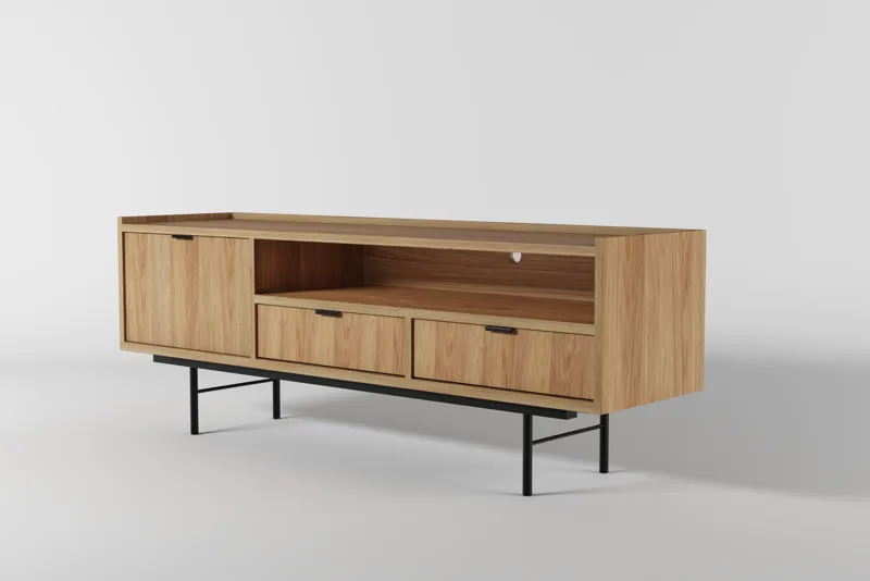 Dravo TV-benk 150 cm - Naturlig hickory - Møbler - TV- & Mediamøbler - TV benk & mediabenk