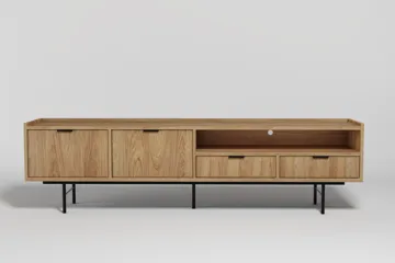 Dravo TV-benk 200 cm - Naturlig hickory - Møbler - TV- & Mediamøbler - TV benk & mediabenk