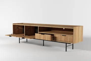 Dravo TV-benk 200 cm - Naturlig hickory - Møbler - TV- & Mediamøbler - TV benk & mediabenk