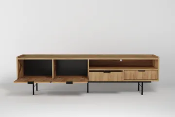 Dravo TV-benk 200 cm - Naturlig hickory - Møbler - TV- & Mediamøbler - TV benk & mediabenk