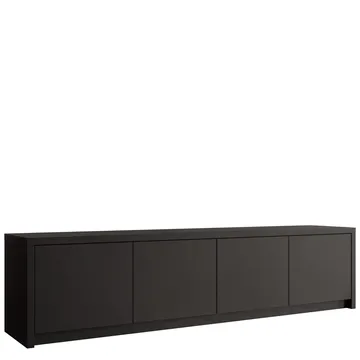 Driva Gulvstående TV-benk 198 cm med Oppbevaring i Malt Tre - Svart - Møbler - TV- & Mediamøbler - TV benk & mediabenk