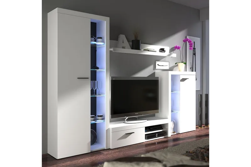 Eirwen TV-møbelsett - Hvit - Møbler - TV- & Mediamøbler - TV-møbelsett