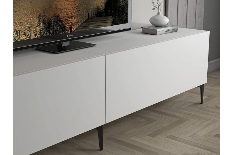 Elspet TV-benk 200 cm - Hvit - Møbler - TV- & Mediamøbler - TV benk & mediabenk