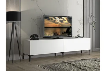 Elspet TV-benk 200 cm - Hvit - Møbler - TV- & Mediamøbler - TV benk & mediabenk