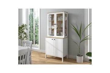 Elvan Bokhylle 83 cm - Natur/Hvit - Oppbevaring - Hylle - Bokhylle